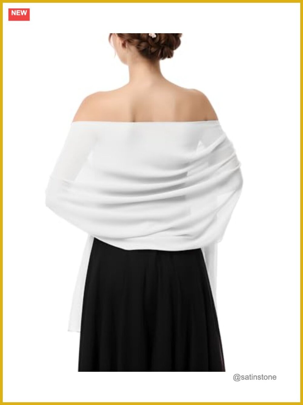 Chiffon Shawl Wrap for Women Wedding Pashmina Bridal Evening Scarf Lightweight